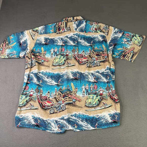 Vintage Reyn Spooner Art of Eddy Y Mens Shirt XL Hawaiian Surf Beach Classic 70s - Picture 7 of 10